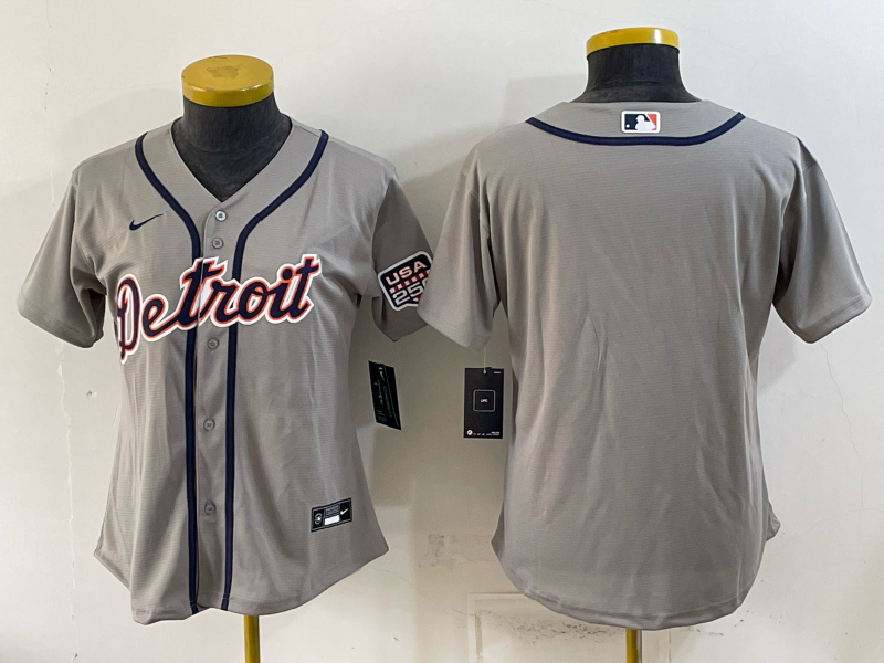 women Detroit Tigers blank grey Nike 2026 MLB Jersey 0727004->women mlb jersey->Women Jersey